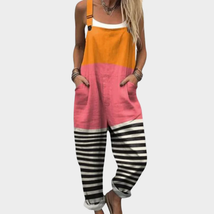 Comfortable Printed Overalls