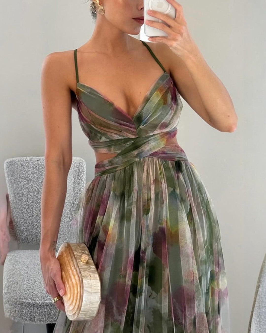 Priya - Enchanting Floral Print Maxi Dress