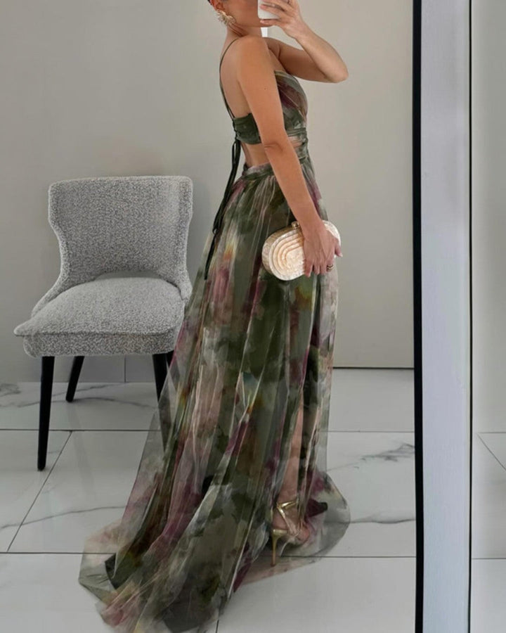 Priya - Enchanting Floral Print Maxi Dress