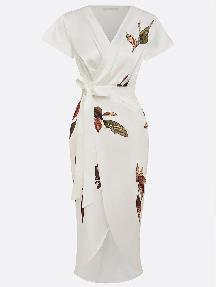 Rebecca | Elegant Wrap Midi Dress