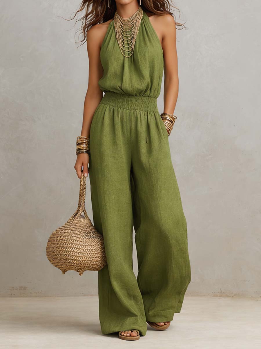 Fiora - Elegant Halter Jumpsuit