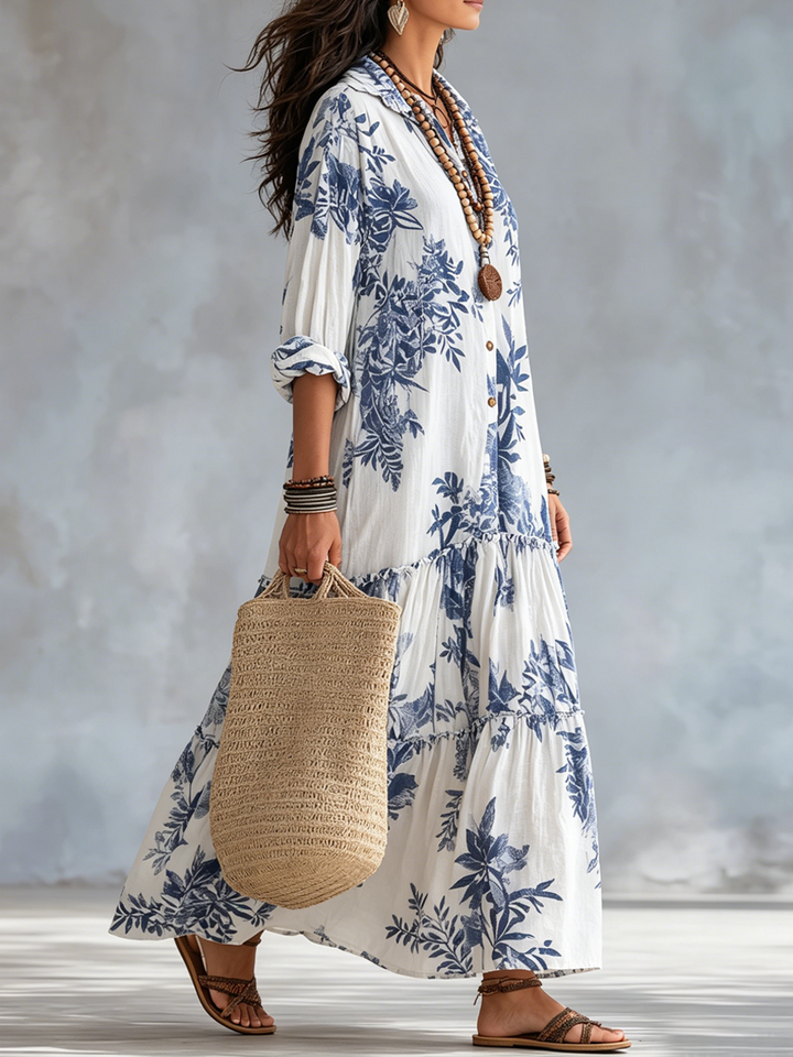Carissa - Bohemian Floral Tiered Maxi Dress
