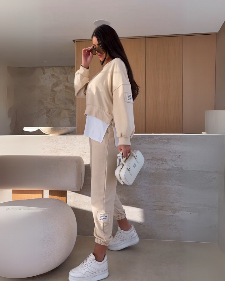 BELANI - Hooded Casual Sweatshirt Set