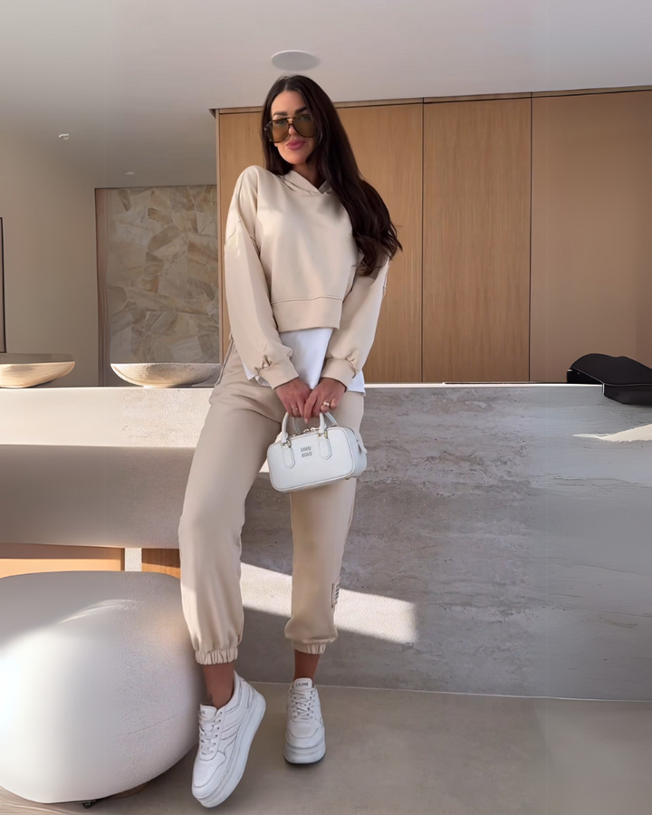 BELANI - Hooded Casual Sweatshirt Set