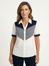 Pearl | Casual Black&White Print Top