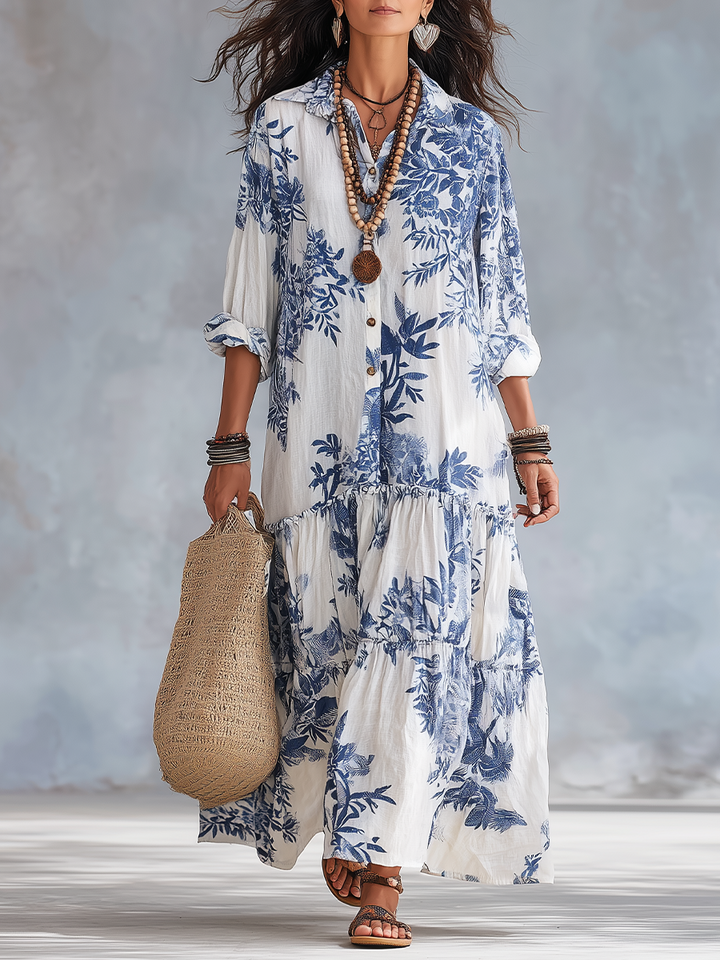 Carissa - Bohemian Floral Tiered Maxi Dress