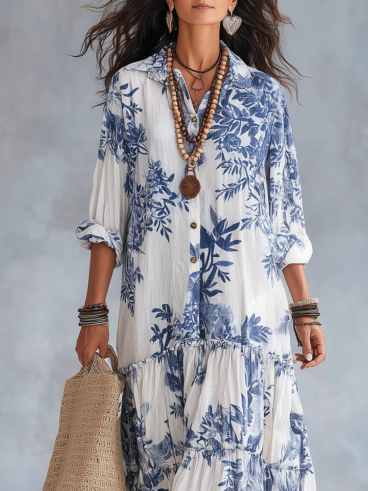 Carissa - Bohemian Floral Tiered Maxi Dress