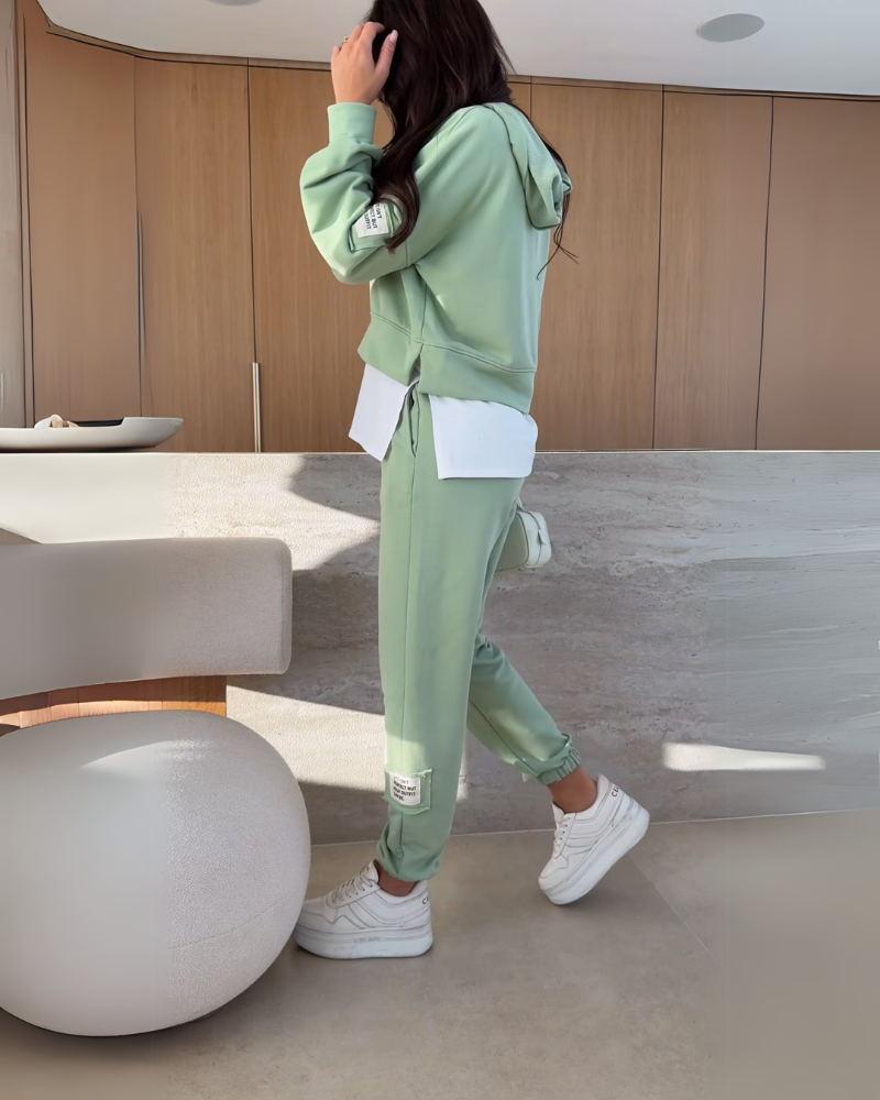 BELANI - Hooded Casual Sweatshirt Set