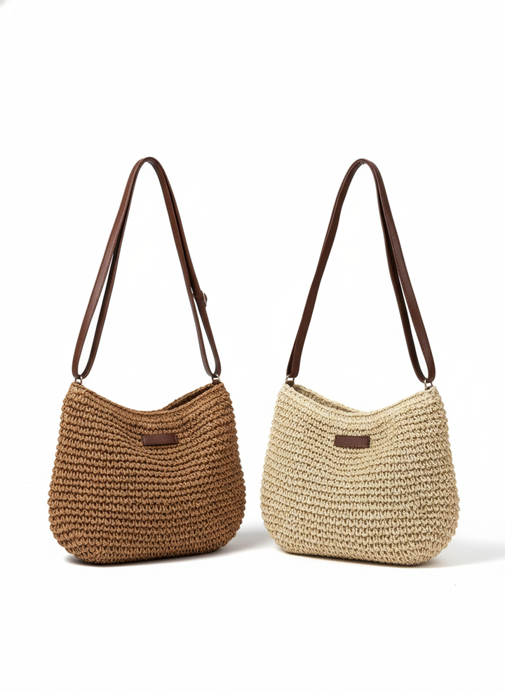 WHITE | Straw shoulder bag