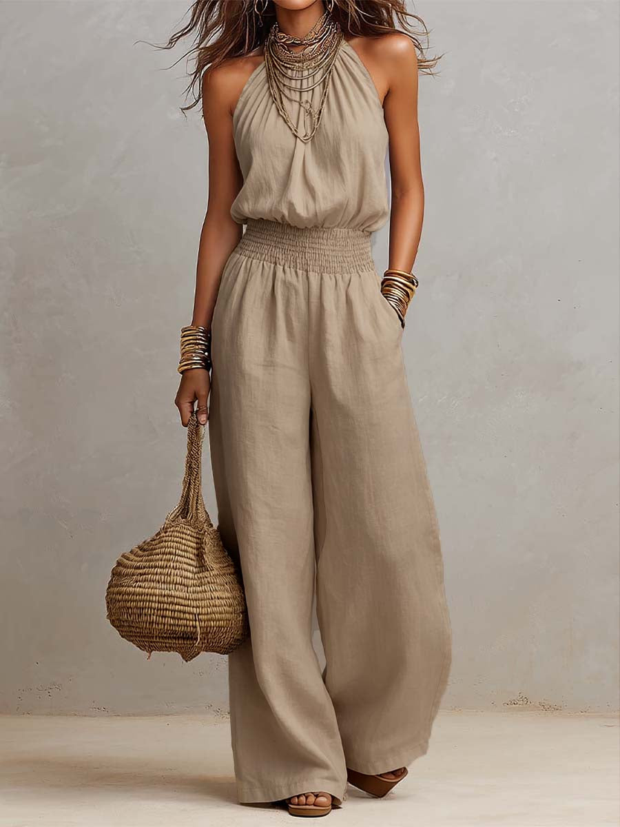 Fiora - Elegant Halter Jumpsuit