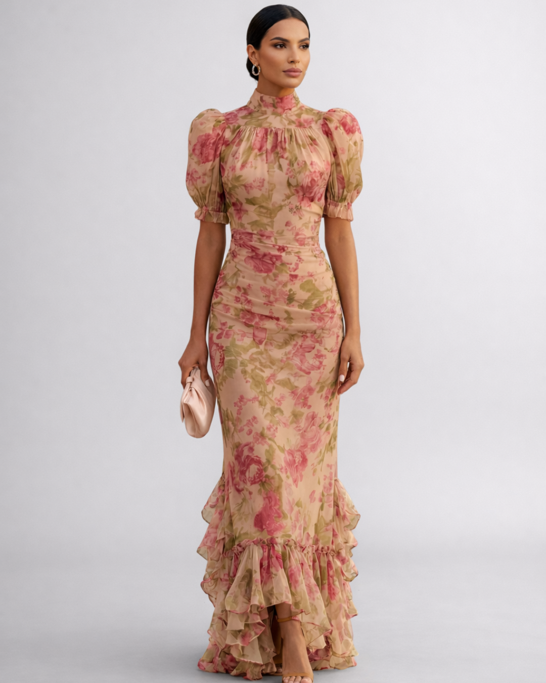 Thea - Floral Chiffon Maxi Dress