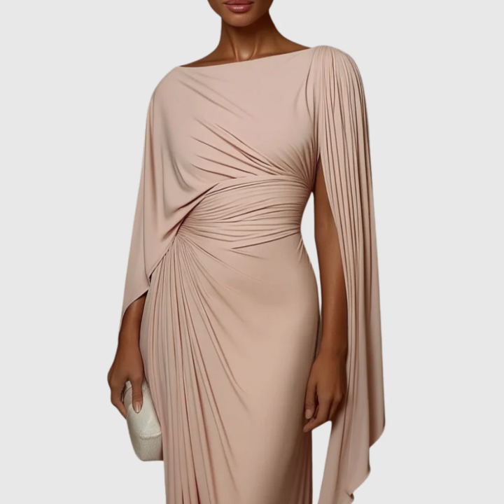 Danica - Pleated One-Shoulder Maxi Dress
