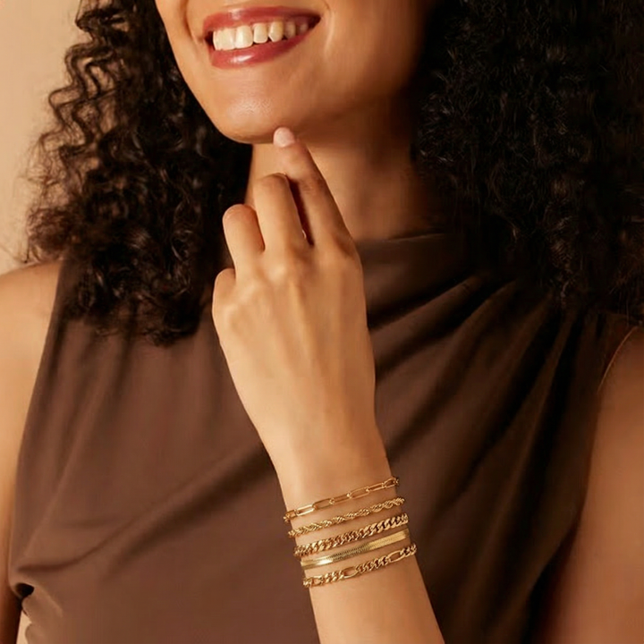 Ellen – Gold Bracelet Set