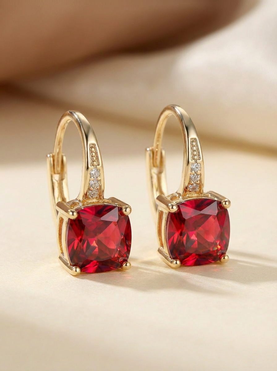 Elegant hoop earrings with sparkling stones