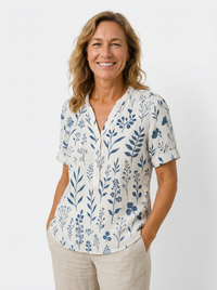 Betsy | Casual Leaf Print Top