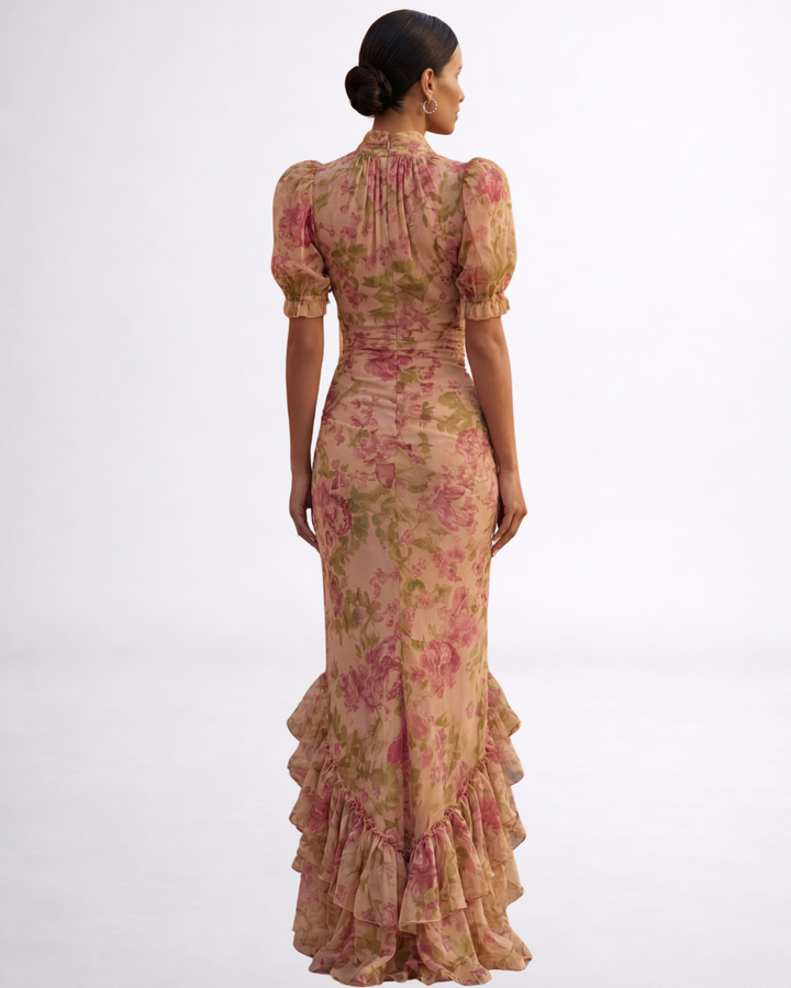 Thea - Floral Chiffon Maxi Dress