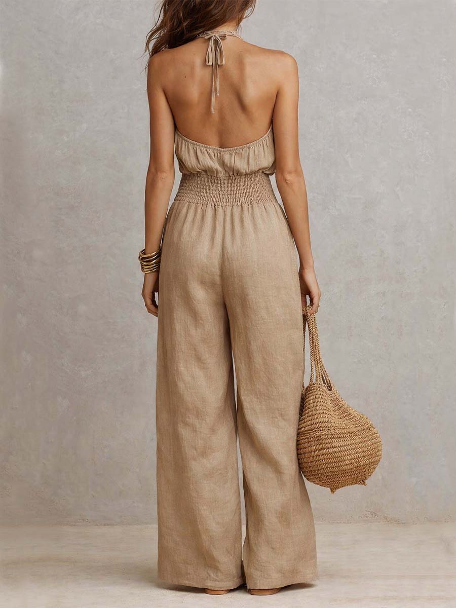 Fiora - Elegant Halter Jumpsuit