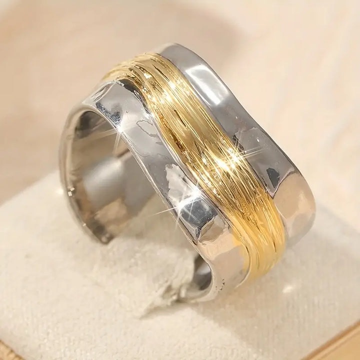 Two-Tone Ring | Silver & Gold