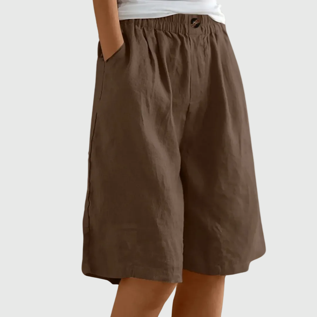 Juliette - Wide-Leg Elastic-Waist Shorts