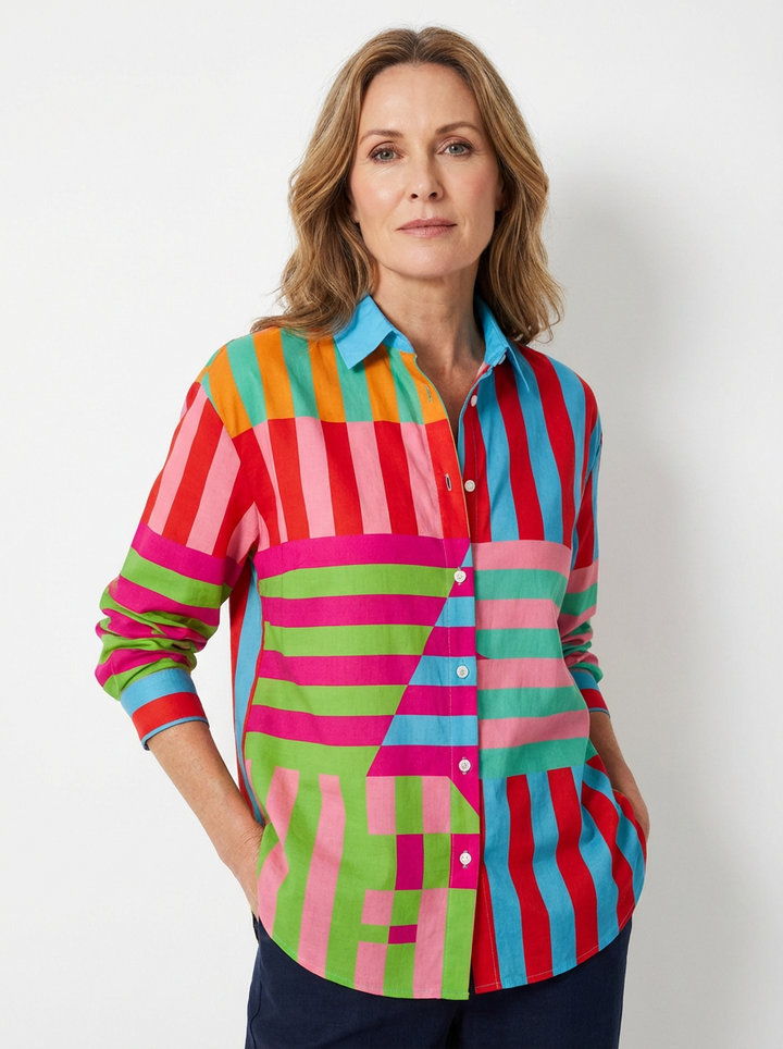 Zaria | Pastel Stripe Blouse