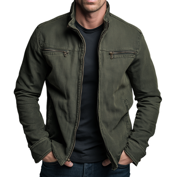 Tristan Vintage Cotton Zip Jacket