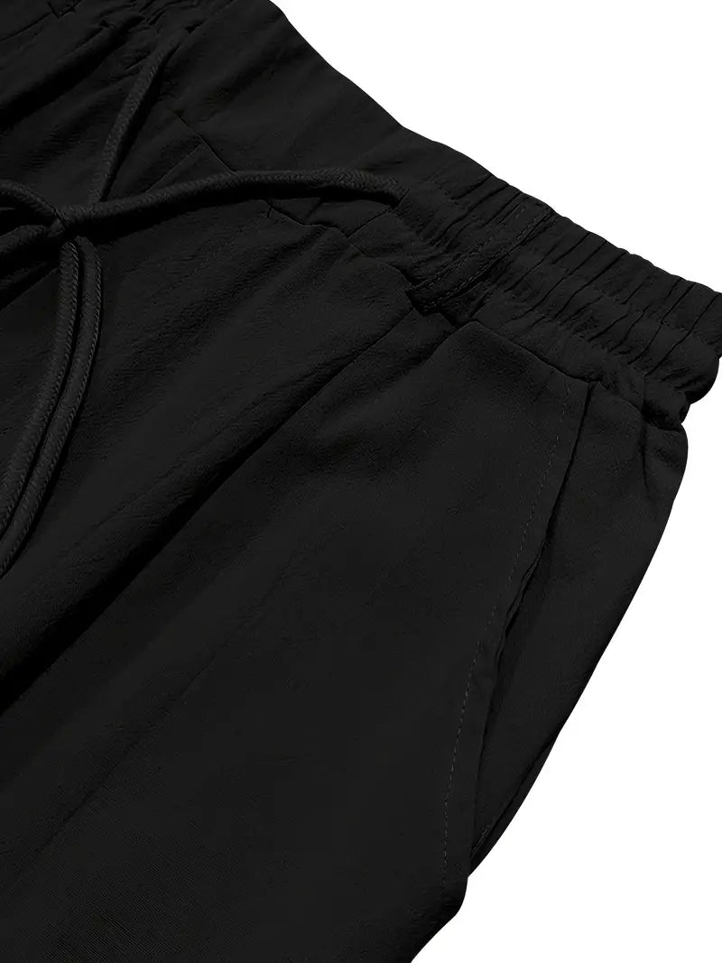 Rovello | WIDE LINEN PANTS WITH DRAWSTRING