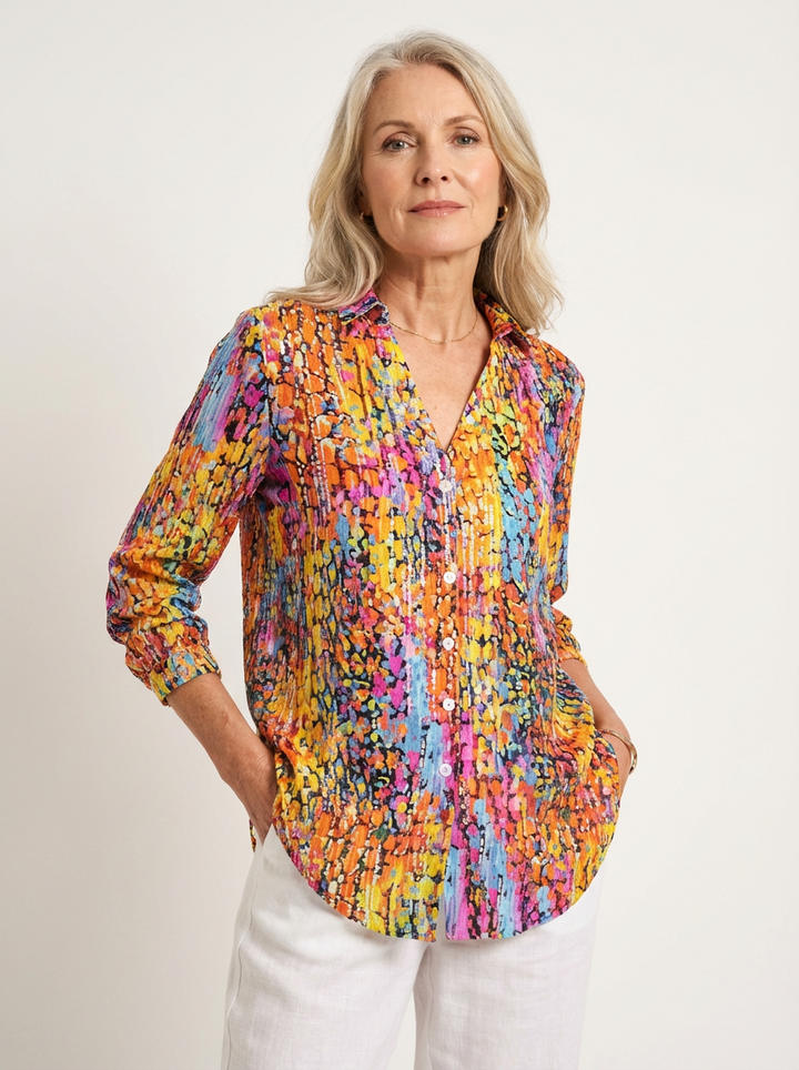 Bria | Boho Color Splash Blouse