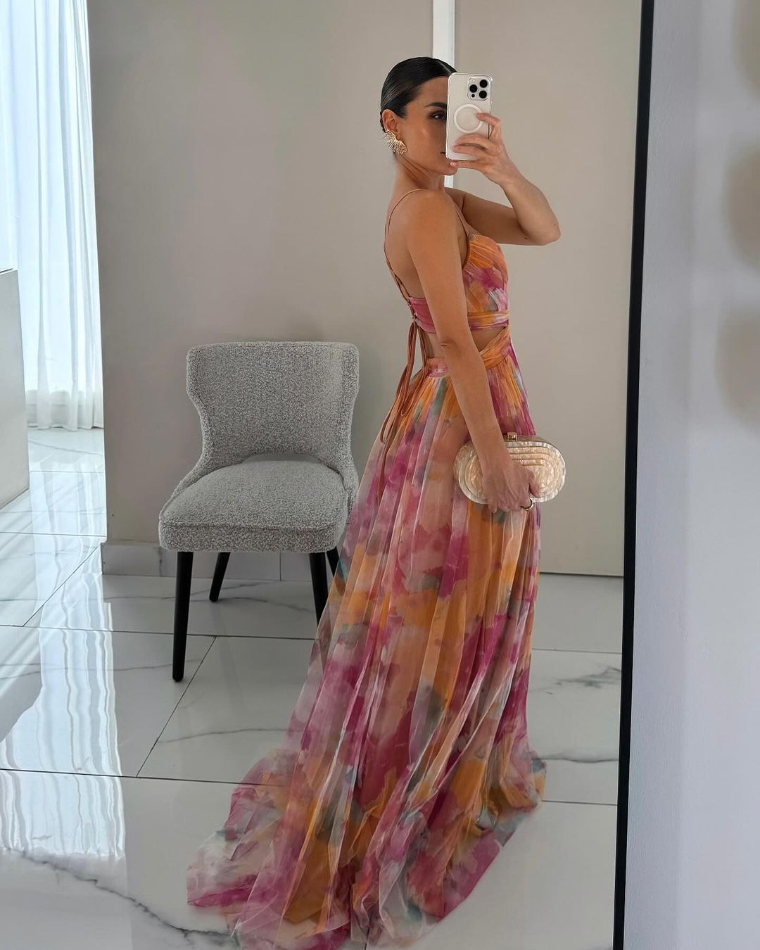 Priya - Enchanting Floral Print Maxi Dress