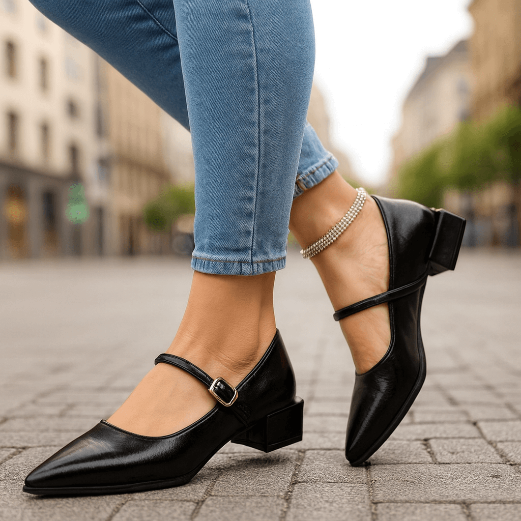 Alessia Leather Heels