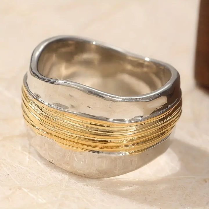 Two-Tone Ring | Silver & Gold