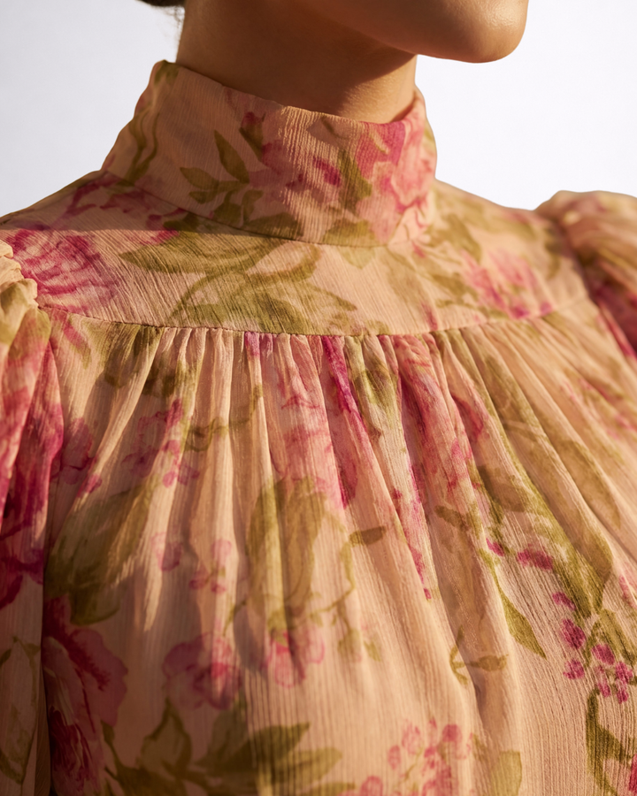 Thea - Floral Chiffon Maxi Dress