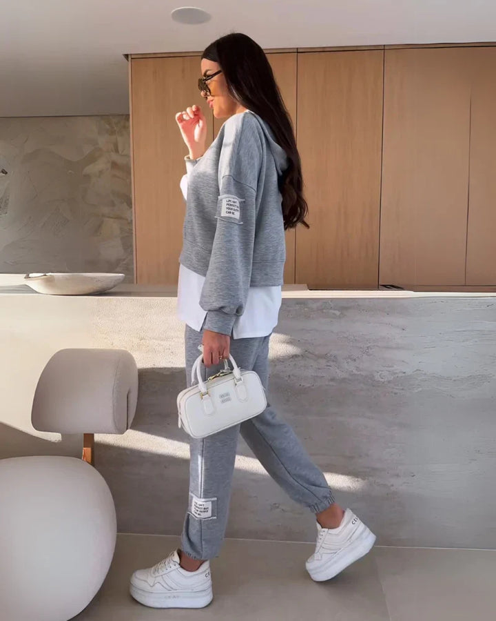 BELANI - Hooded Casual Sweatshirt Set