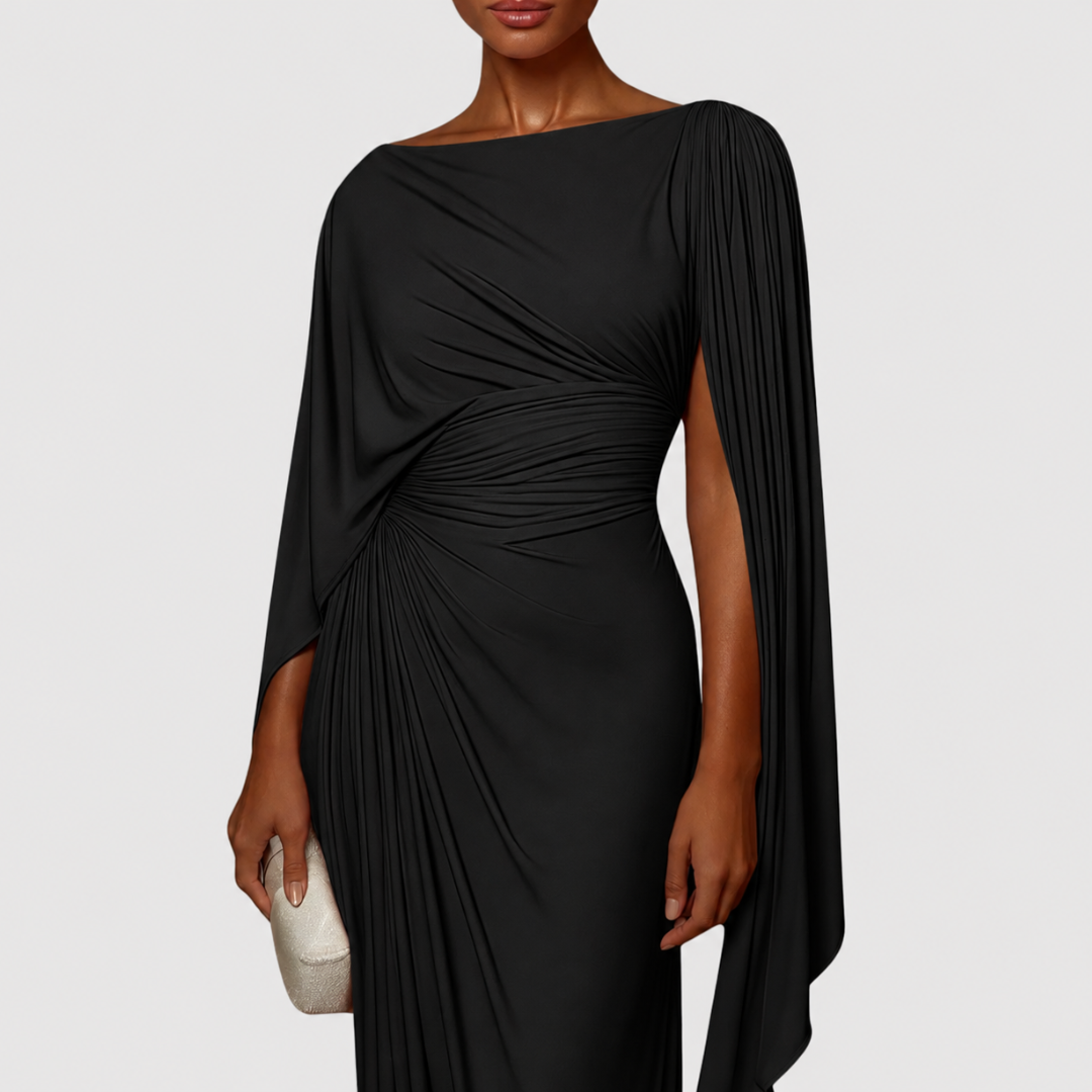 Danica - Pleated One-Shoulder Maxi Dress