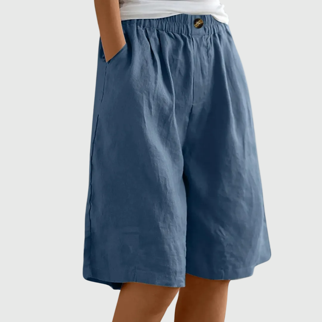 Juliette - Wide-Leg Elastic-Waist Shorts