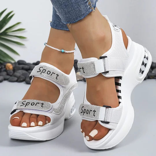 Elvyn™ Crystal Wedge Sandals