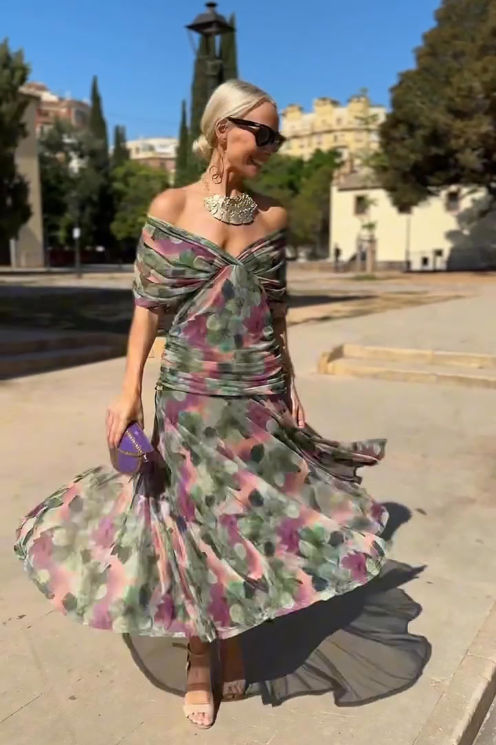 Emberly - Coral Evening Dress