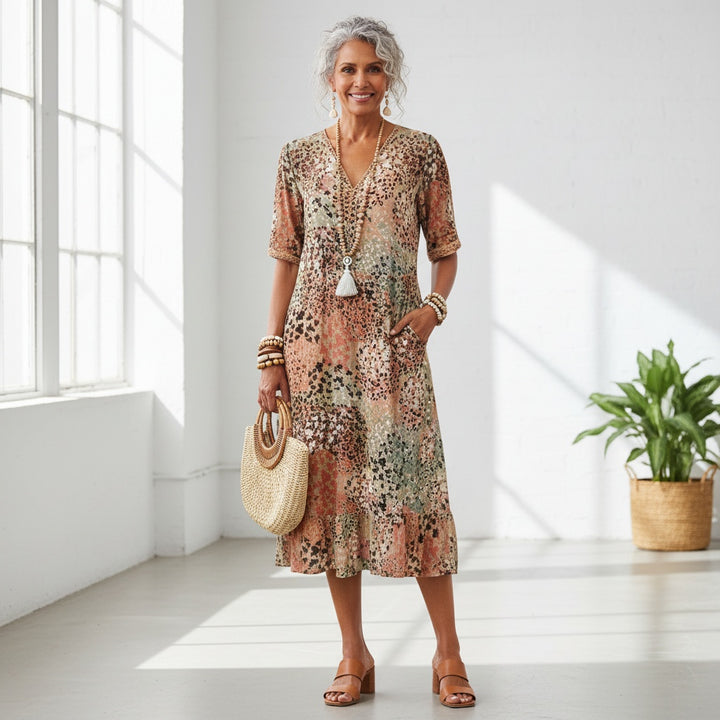 Harper - Vibrant Mid Length Dress