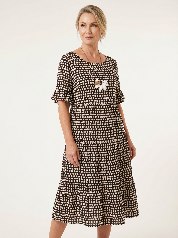 Aisha™ | Relaxed Tiered Midi Dress