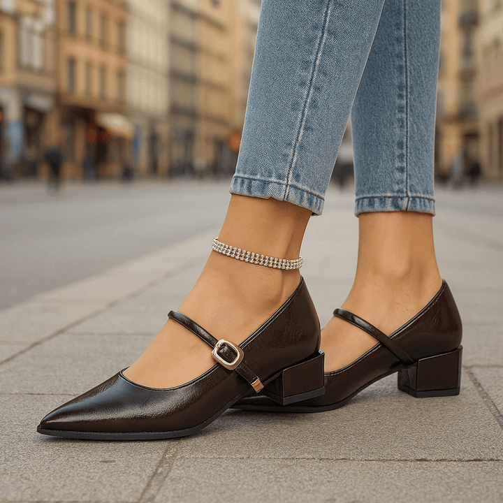 Alessia Leather Heels