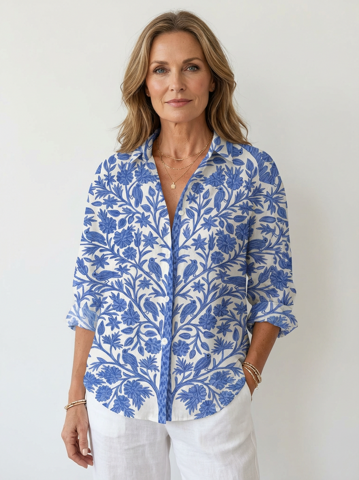 Frederikke | Blue Garden Blouse