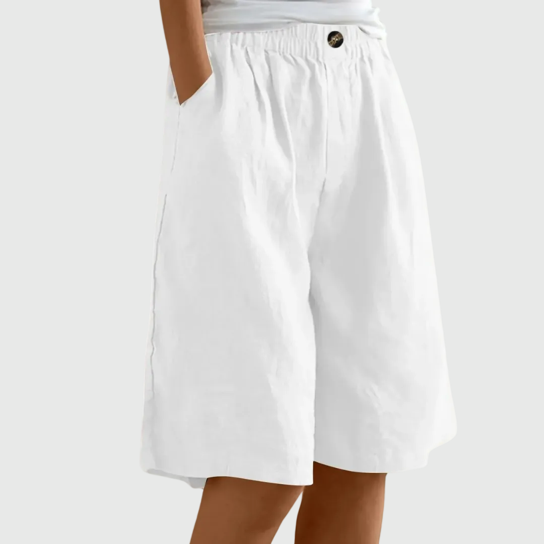 Juliette - Wide-Leg Elastic-Waist Shorts