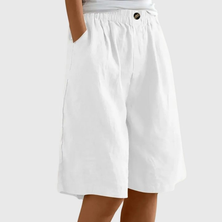 Juliette - Wide-Leg Elastic-Waist Shorts