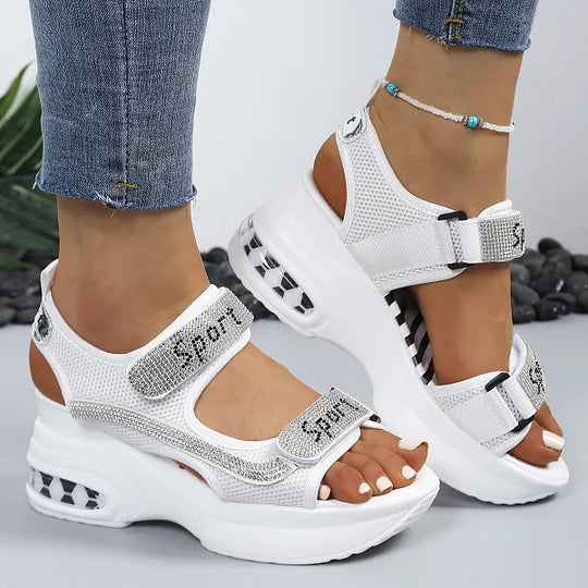 Elvyn™ Crystal Wedge Sandals