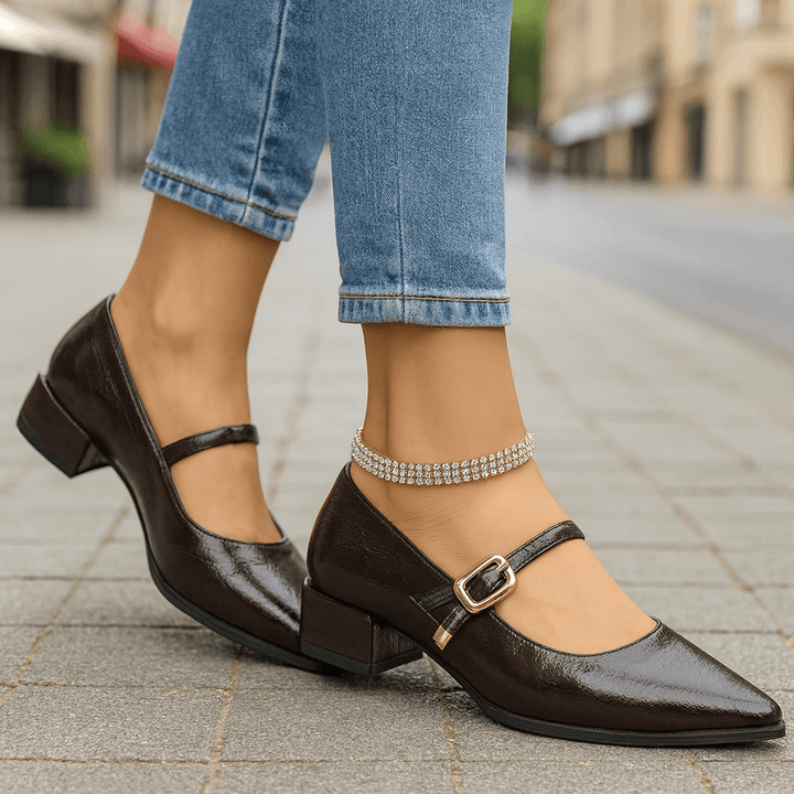 Alessia Leather Heels