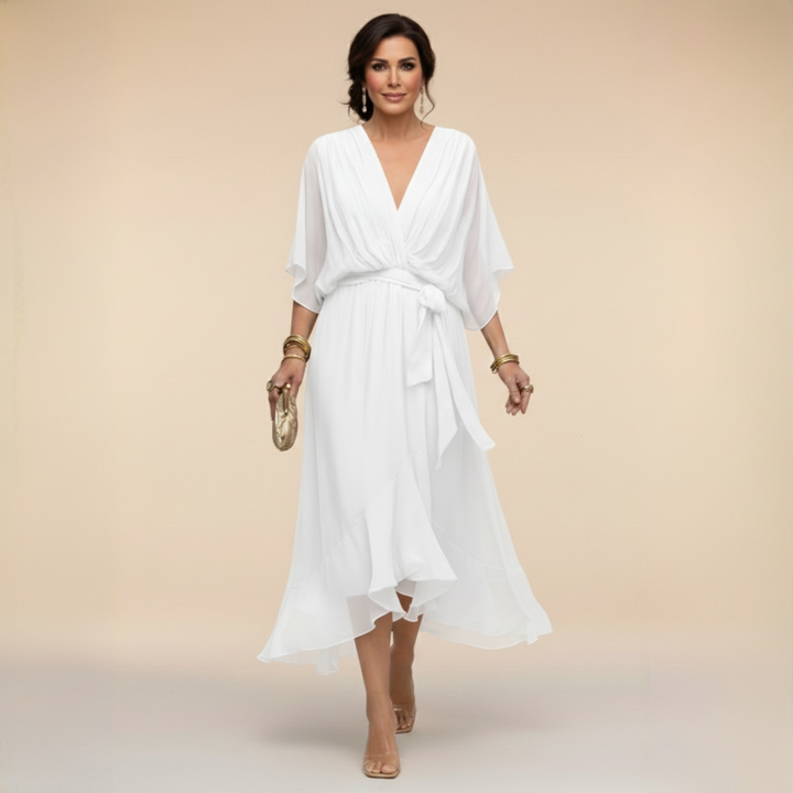 Cleve | Flowing V-Neck Silhouette Dress