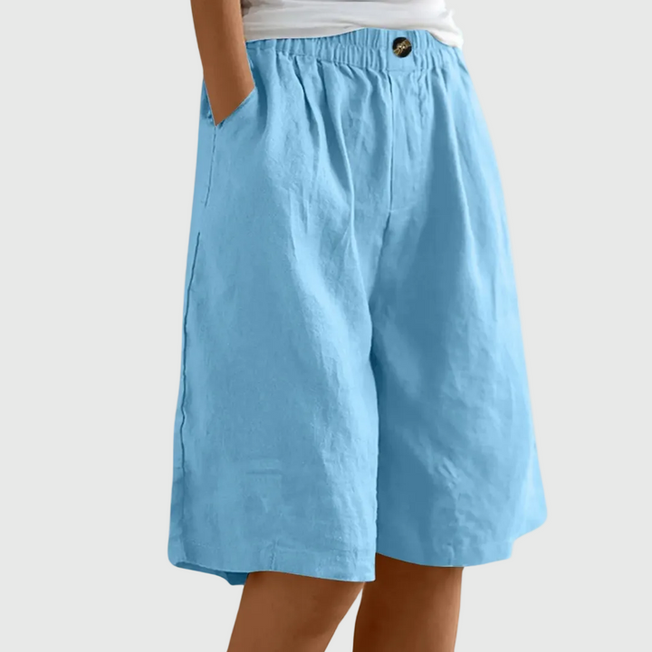 Juliette - Wide-Leg Elastic-Waist Shorts