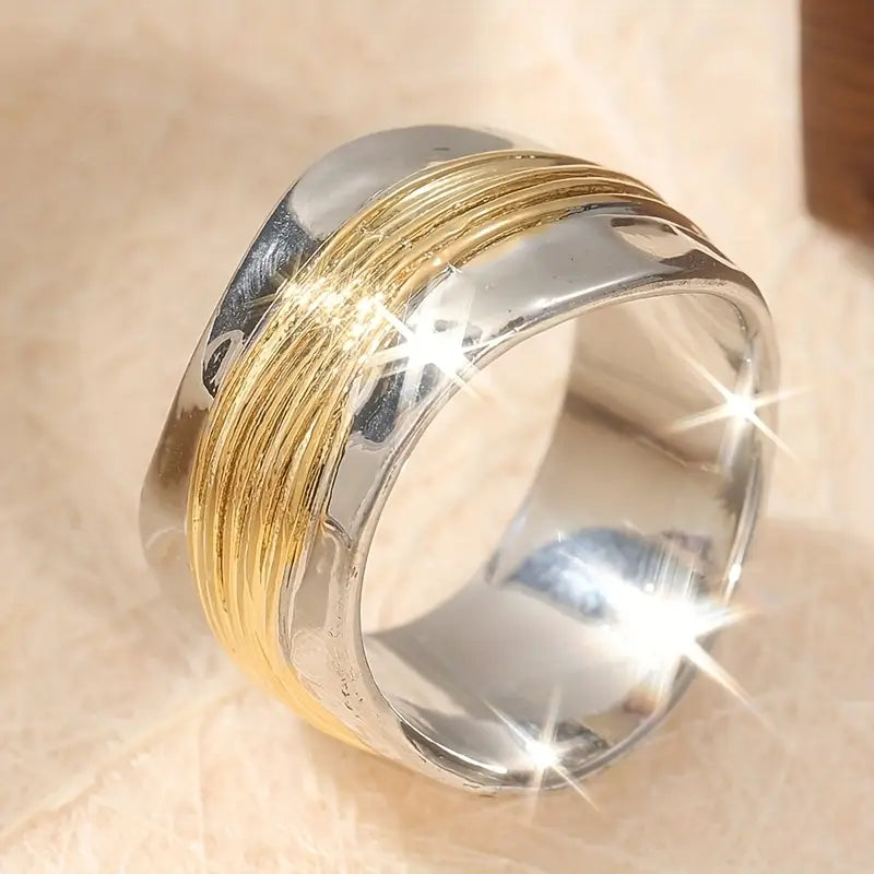 Two-Tone Ring | Silver & Gold