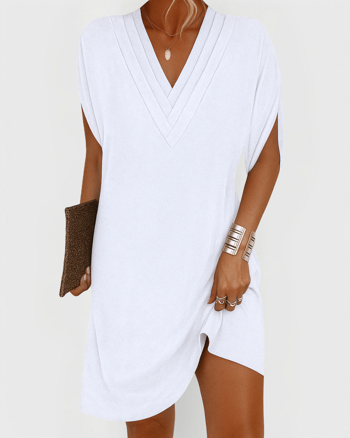 Nathalie - Flattering V-Neck Dress