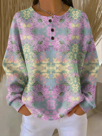 Alma | Sweater with Ethnic Floral Pattern