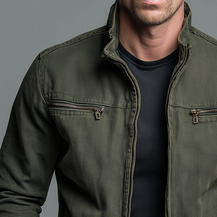 Tristan Vintage Cotton Zip Jacket